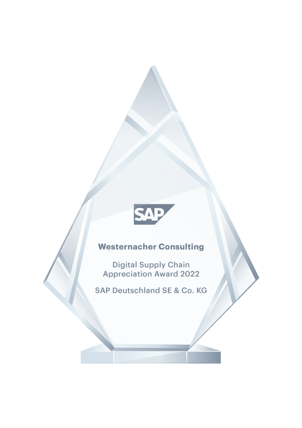 Gewinner der SAP Diamant-Initiative „Digital Supply Chain“. Westernacher Consulting.