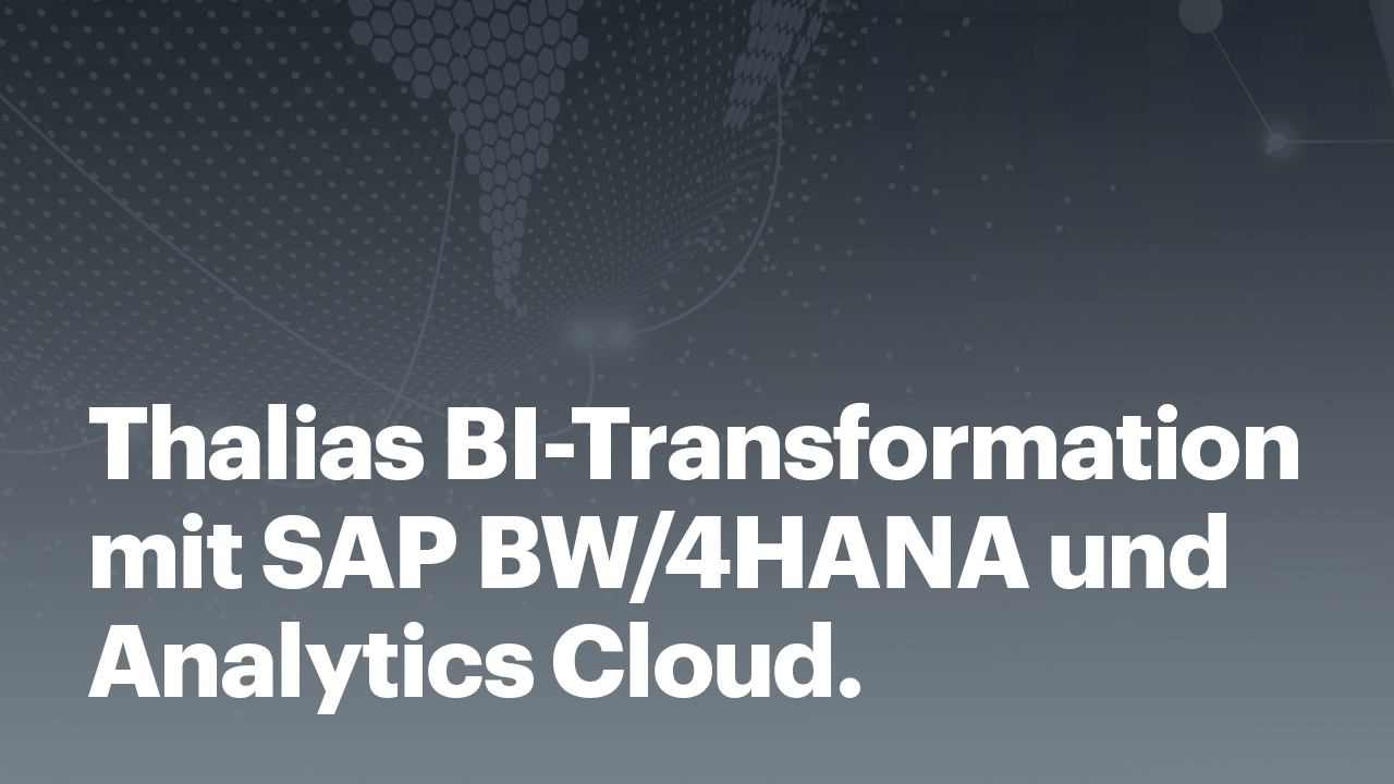 Westernacher SAP Planning & Analytics Forum 2024 3 DE Smart decisions Thalias BI transformation with SAP BW 4HANA and Analytics Cloud