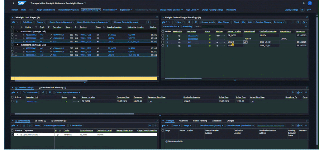 3PL services and SAP Transportation Management – regain control over your supply chain. 3 Automated Planning in the Transportation Cockpit leveraging business rules and an optimizer