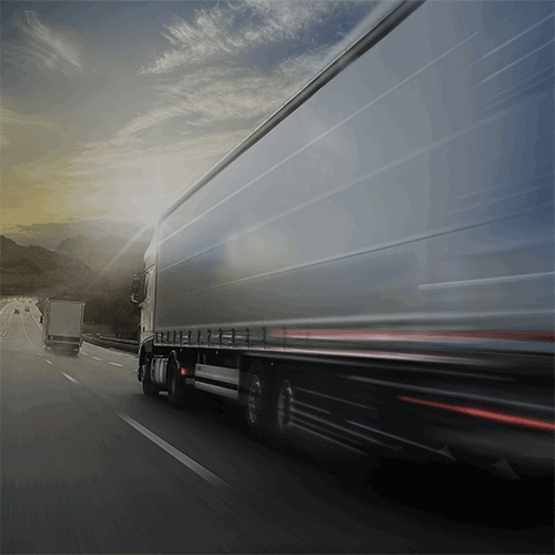 3PL services and SAP Transportation Management – regain control over your supply chain. Freight trucks on highway logistics.