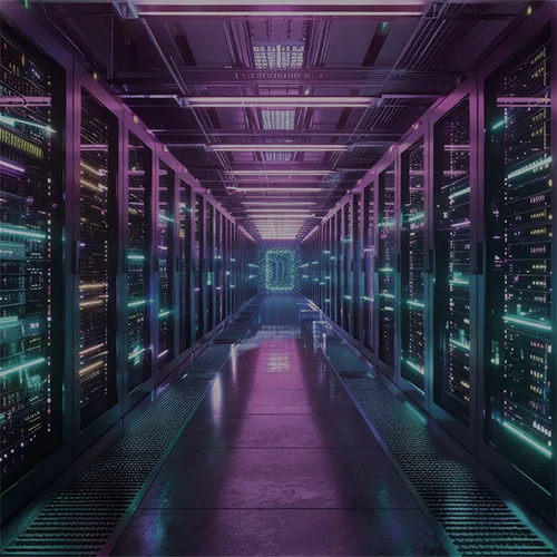 From fragmented systems to unified insights: Cloud ERP insights from an industry expert at Westernacher. 7 Cloud ERP Insights from an Industry Expert at Westernacher. Futuristic data center with glowing server racks.