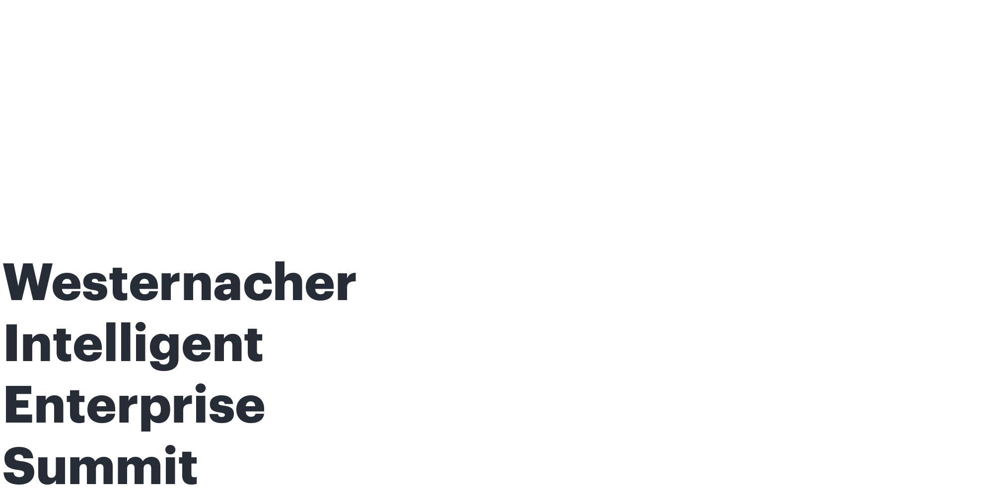 LEAP Westernacher Intelligent Enterprise Summit