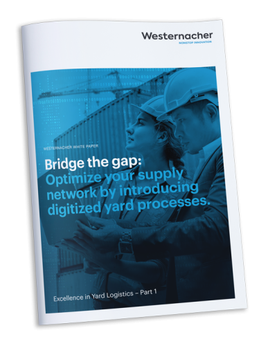 mockup_WP_Yard-Logistics Mockup White Paper Yard Logistics: Bridge the gap: Optimize your supply network by introducing digitized yard processes.