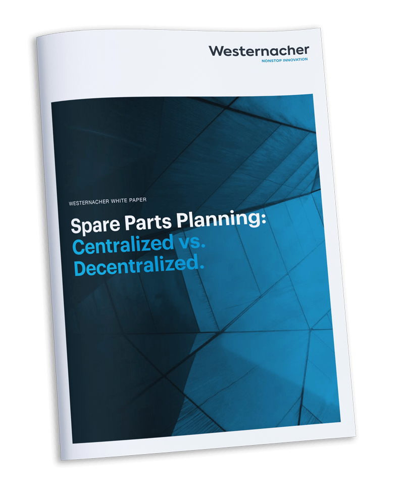 Westernacher Whitepaper: Ersatzteilplanung: Zentralisiert vs. Dezentralisiert.