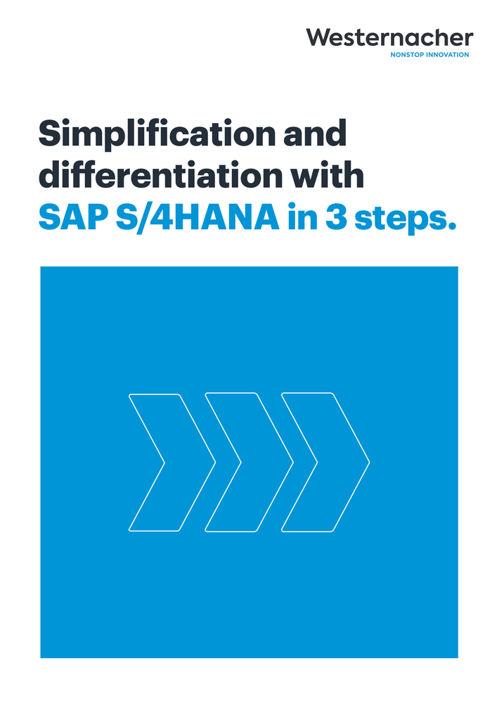 Simplification and differentiation with SAP S/4HANA in 3 steps.